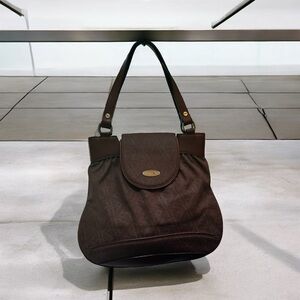 Chloe Brown Leather & Canvas Tote Bag